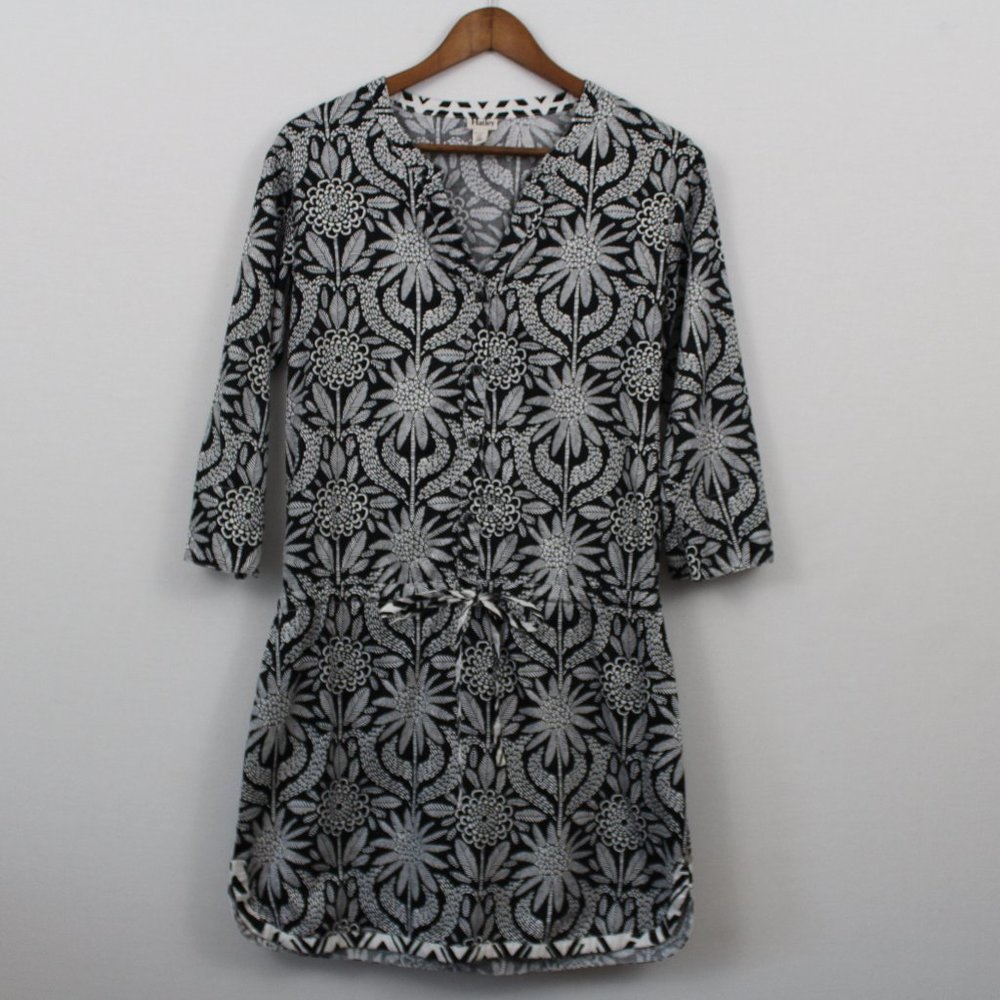 Hatley Black & White Drawstring Dress - Picture 15 of 16